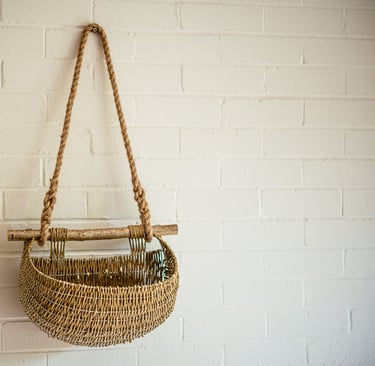 Traditional handwoven Guernsey basket, sustainable willow design