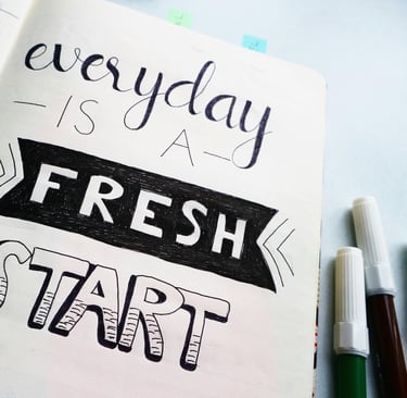 Diary with handwritten - Everyday is a Fresh Start