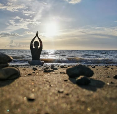 Yoga on the beach
