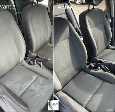 Nettoyage de siège de voiture par m&m services pro rouen