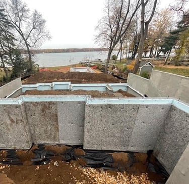 excavation for basement of a residential home
