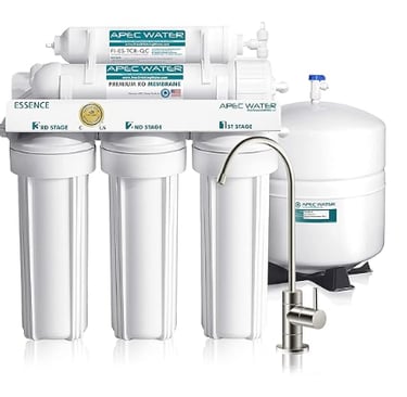 APEC Water Essence Series 5-stage under-sink reverse osmosis water filter system.