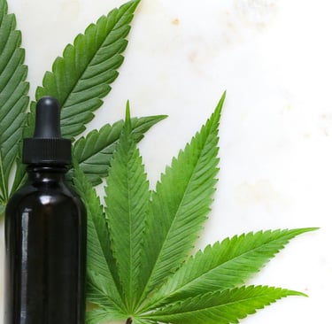 Frasco de CBD - derivado medicinal do cannabis