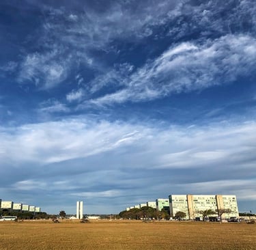 Esplanada dos Ministérios, em Brasília/Brasil