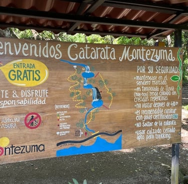 Wanderkarte Montezuma Wasserfall Costa Rica Annerschtwo