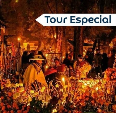 Personas en Panteon de tzintzuntzan - Tour noche de muertos desde morelia