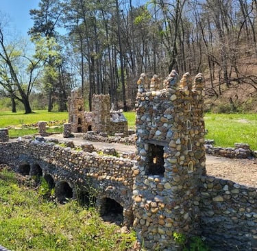 Calhoun, GA - A European bridge at the The Rock Gardens
