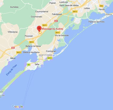 massage Gigean, Sète, Montpellier, Frontignan, Poussan, Balaruc, Fabrègues, Loupian, Bouzigues, Mèze