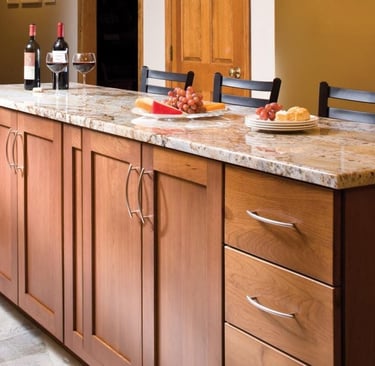 Elegant and clean cabinets installed in the kitchen area