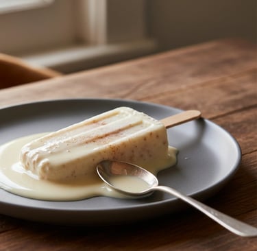 a piece of cake with a spoon and spoon in it