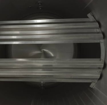 a metal divider, installed in a ISO tank to reduce inertia