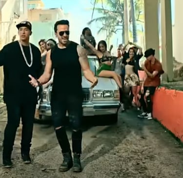 Daddy Yankee and Luis Fonsi in the Despacito video