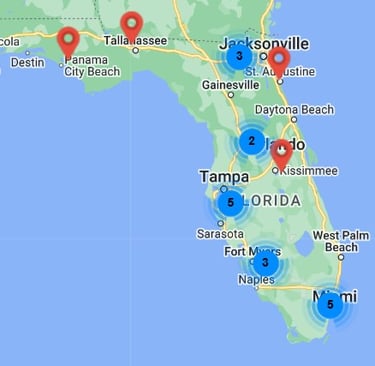 Locations in Florida