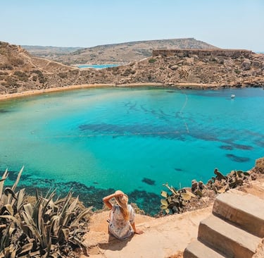 malta ghajn tuffieha beach