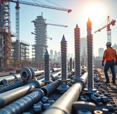 High-strength fasteners used in modern construction projects