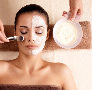 woman facial treatment brush