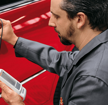 measuring coating thickness on car body