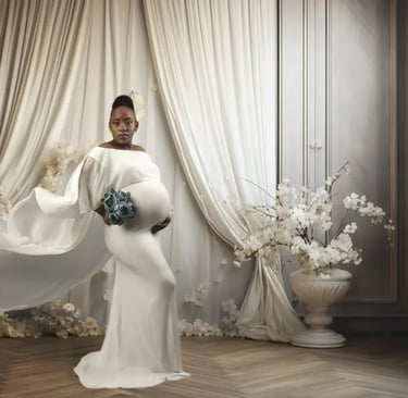 Maternity Photography in studio mirrorless photo studio