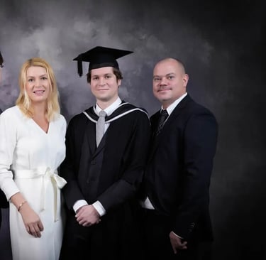 Picture of Family on Patchgray background  by Mirrorless Photo Studio in Dubai