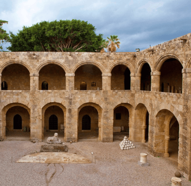 Archeological museum of Rhodes in Greece