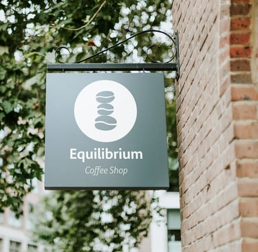 Enseigne Equilibrium Coffee shop