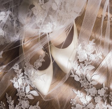 bride shoes on a wedding organized by Francesco Margaretini