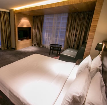 A sea-view room at Grandis Hotel Kota Kinabalu