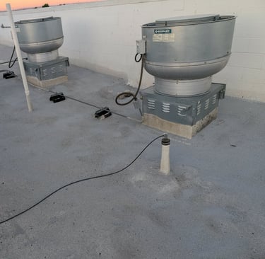Fix your greasy restaurant roof top. This is a restored rooftop using oxyclean and granules.
