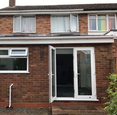 home extension on the back of a house by Lakes building and plastering services