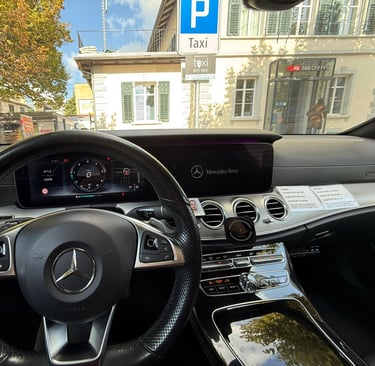 Interior of a Mercedes E-Class.