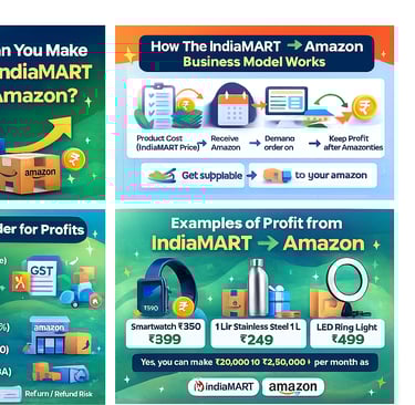 a series of four banners with a variety of products