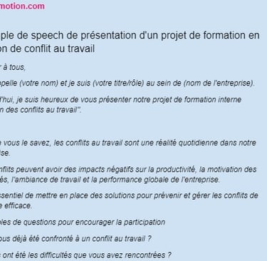 presenter son projet professionnel à l oral exemple