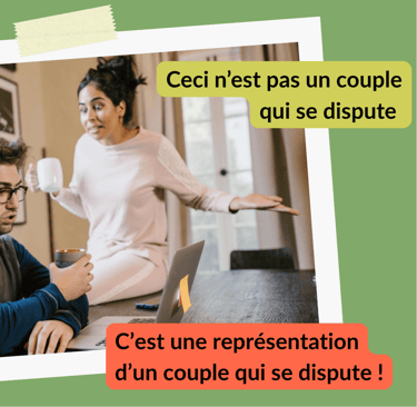 photo qui représente un couple qui se dispite