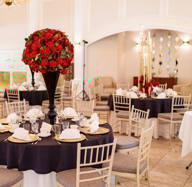 a bride and groom are getting married 