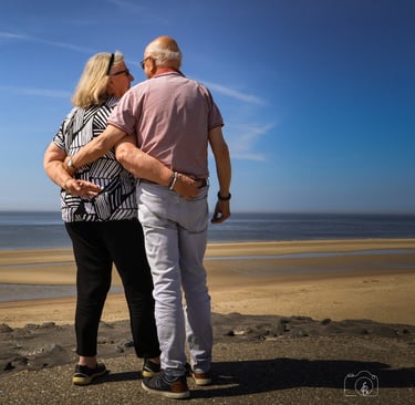 Koppelfotoshoot aan het strand