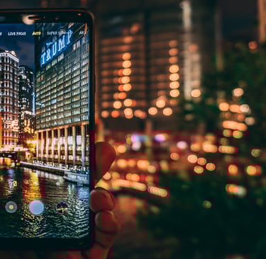 Modern dating digital connection theme.