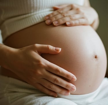 Mãe gravida a espera de seu bebê.