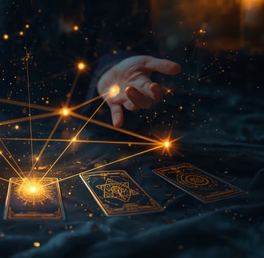 uma pessoa segurando um baralho de cartas