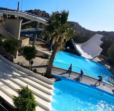 view of faliraki waterpark with slides