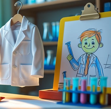 Representação ludica de um laboratório de criança