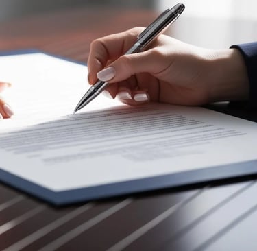 signing of a legal document
