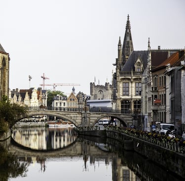 Old canal of the city of Ghent