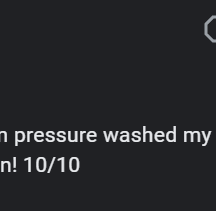 five star review pressure washing
