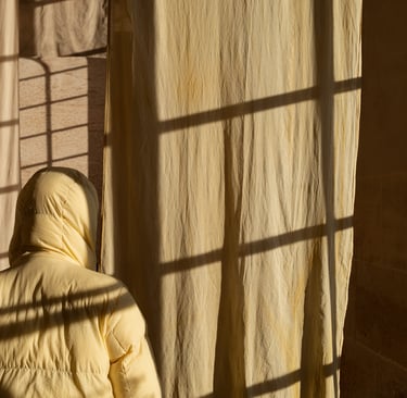 photographie doudoune jaune