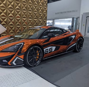 mclaren 570s chrome wrap and livery kit