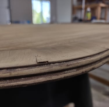 weathered dining table