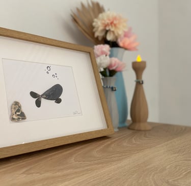 shadowbox schelpenkunst walvis bello beach door mirjam millenaar