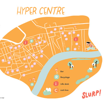 Branding Slurp Liège festi food - plan - par Soleado studio