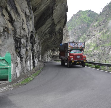 roads through the mountains, Himachal Pradesh, India