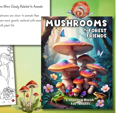 Mushroom and Forest Friends Coloring Book